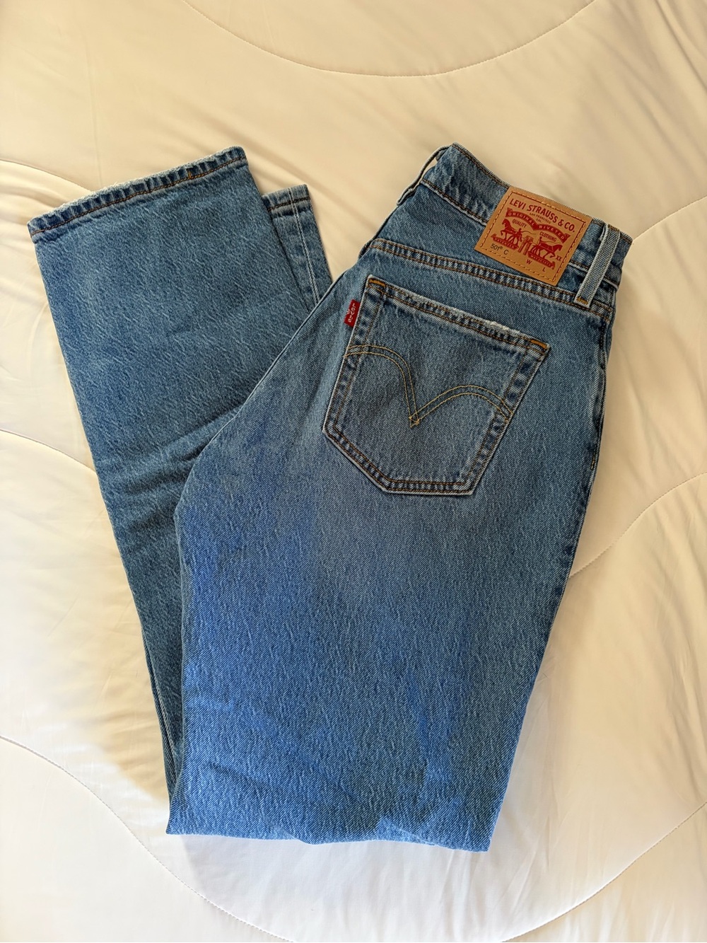 Levi's Women’s Blue Denim 501 Curve Jeans Size 27